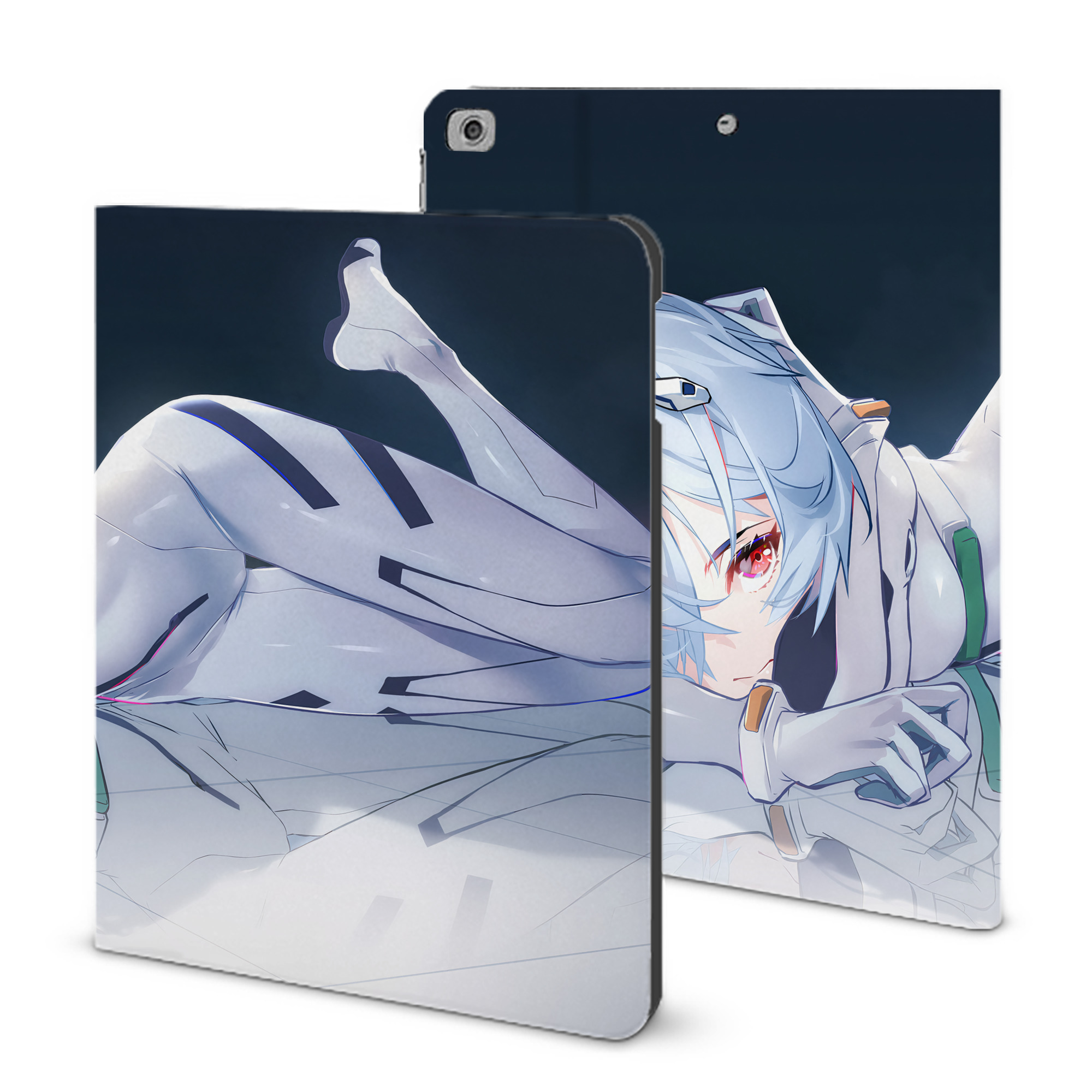 （画像用） EVA 新世紀エヴァンゲリオン IPad ケース ブック型 PUレザー TPU 耐衝撃 軽量 薄型 ペン収納なし 全面保護 IPad 各モデル対応
